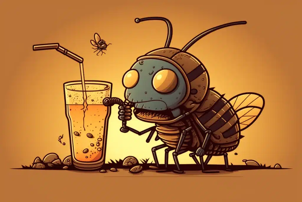 What do bugs eat and drink